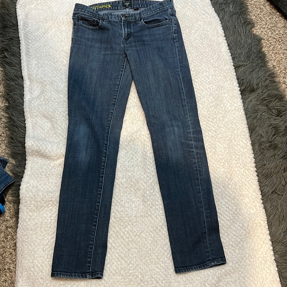 Women's J Crew toothpick stretch jeans , size 28